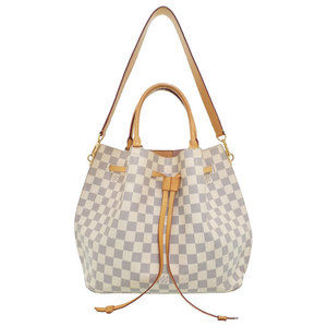 Louis Vuitton Bag White Girolata Damier Azur